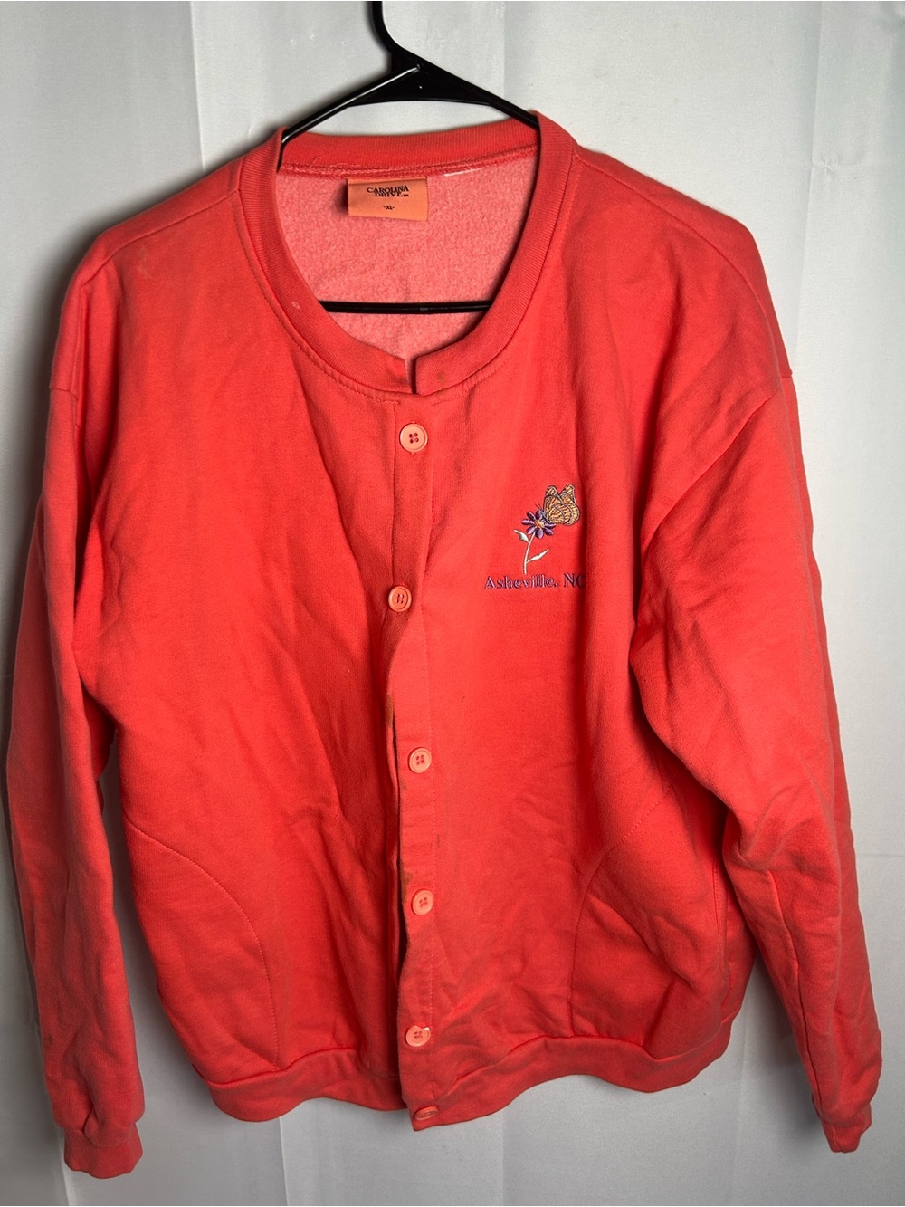 Asheville North Carolina Coral Button-Front Jacket